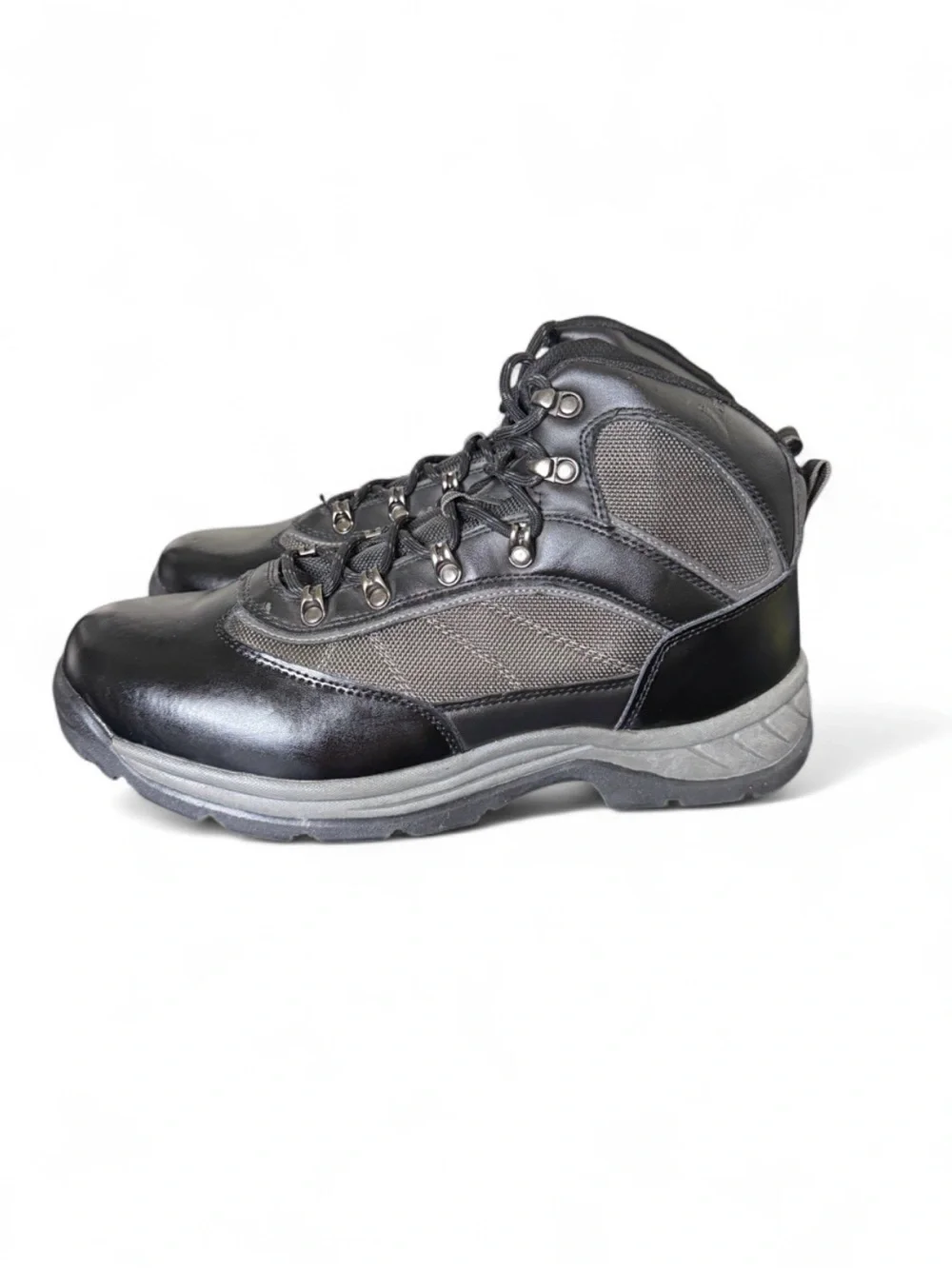 1: Goodfellow & Co Marcel Black Grey Mid Hiking Work Boots Men's Size